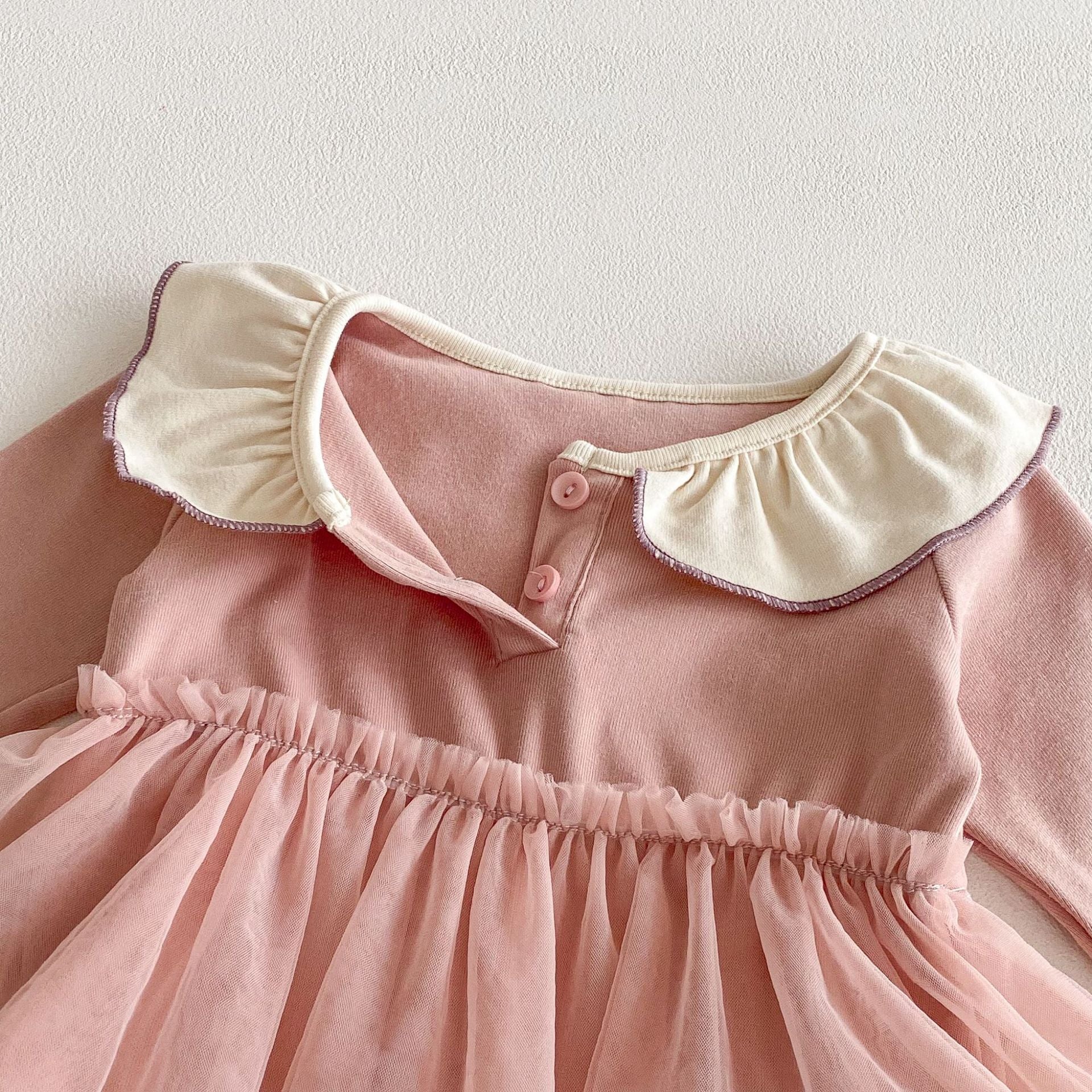 Autumn Arrival Baby Kids Girls Color Patchwork Long-sleeved bodysuit and Rompers – Princess Sister Matching Set