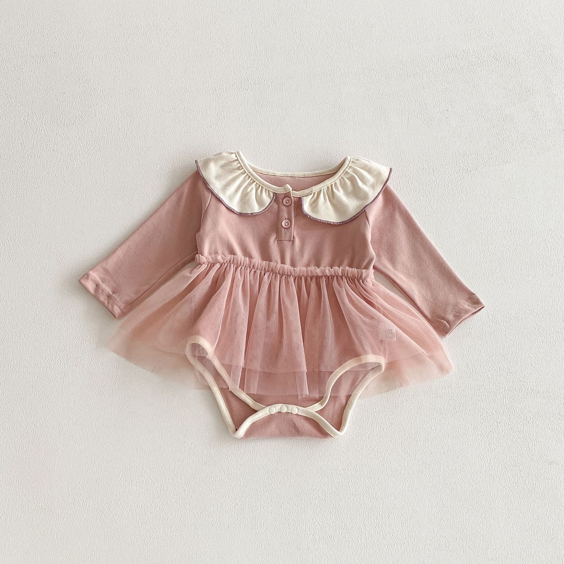 Autumn Arrival Baby Kids Girls Color Patchwork Long-sleeved bodysuit and Rompers – Princess Sister Matching Set